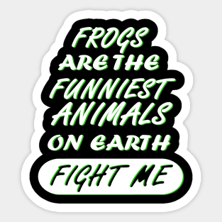 funny frog slogan gift girl pond Sticker